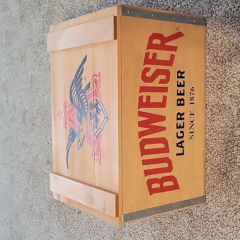 Limited Edition Budweiser vintage looking wood crate box